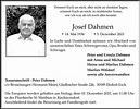 Traueranzeigen von Josef Dahmen | WirTrauern