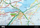 Road Map of Inverness, Scotland Stock Photo - Alamy