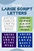 10 Best Printable Large Script Letters PDF for Free at Printablee