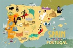 Espanha mapa de viagens - Espanha mapa turístico de cidades do Sul da ...