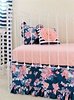 Image result for navy blue and pink crib set | Baby girl bedding, Crib ...