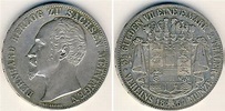 Moneda 2 Thaler Ducado de Sajonia-Coburgo-Gotha (1826-1920) Plata 1854 ...