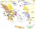 Distribuição dos dialetos gregos - Portal Graecia Antiqua