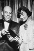 1957 - Coco Chanel receiving a fashion award from Stanley Marcus in ...