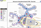 Mapa del aeropuerto de Vancouver: terminales y puertas del aeropuerto ...