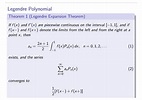 SOLUTION: Legendre Polynomial and Legendre Expansion Theorem PPT ...