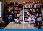 Students in library stock image. Image of caucasian - 111950081