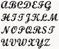 Alphabet Script 4 inch Stencil. Letter Stencils To Print, Free ...