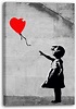 Printed Paintings Leinwand (60x80cm): Banksy - Balloon Girl Mädchen mit ...