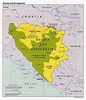 Large political map of Bosnia and Herzegovina - 1997 | Bosnia and ...
