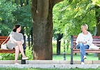 Free Images : people, bench, lawn, vacation, meeting, tranquility ...