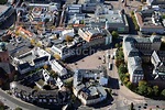 Luftbild Darmstadt - Marktplatz und Altes Rathaus in der Innenstadt von ...