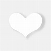 Corazón blanco sobre fondo blanco. Día de San Valentín y el amor del ...