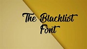 The Blacklist Font Free Download