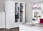 Gainsborough Triple wardrobe.Quality white 3 door wardrobe with shelves ...
