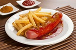 German Sausage With Curry Ketchup (Currywurst) | Recipe | Food, Street ...