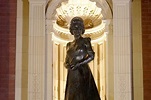 King unveils statues of late Queen and Prince Philip at Royal Albert ...