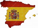 Mapa De España Con Bandera Dentro De La Frontera De Mapas De España ...