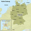 Karte Coburg von ortslagekarte - Landkarte für Deutschland