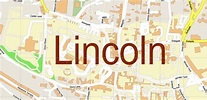 Lincoln UK Map Vector City Plan High Detailed Street Map editable Adobe ...