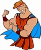 an image of a cartoon man with a cape on his head and hands in the air
