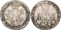 Reuss-Ebersdorf, Grafschaft 1/6 Taler 1764 ICH Heinrich XXIV. (1747 ...