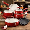 The Pioneer Woman Classic Belly 10 Piece Ceramic Non-stick and Cast ...