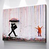 BANKSY Art Colored Rain Print Poster Art Canvas Wall Art Ready to Hang ...