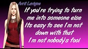 Avril Lavigne - Nobody's Fool Lyrics - YouTube