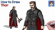 How to Draw Thor Step by Step - Avenger Infinity War - Thor Drawing ...
