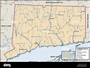 Mapa político de Connecticut Fotografía de stock - Alamy