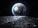 Maan en aarde - Fotobehang