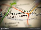 Tooting Graveney Mapa Reino Unido — Foto de stock ...