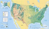 US geography map - US map geography (Northern America - Americas)