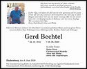 Traueranzeigen von Gerd Bechtel | rz-trauer.de