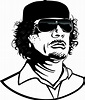 Colonel Gaddafi Portrait | FreeVectors