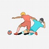 Foul PNG Picture, Playing Football Foul Character Illustration, Playing ...