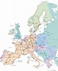 Mapa de trenes en Europa