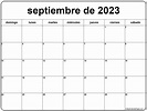 Calendario Septiembre 2023 El Calendario Septiembre Para Imprimir ...
