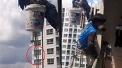 狠心女住戶「割斷安全繩」油漆工懸空掛32樓…猛敲窗求救｜東森新聞：新聞在哪 東森就在哪裡