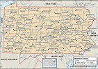 State and County Maps of Pennsylvania