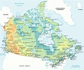 Mappa geografica del Canada: Carta ad alta risoluzione ...