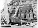 Una vista de las obras del traslado del templo de Abu Simbel, a fin de ...