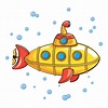 icono de submarino amarillo, estilo de dibujos animados 14619005 Vector ...