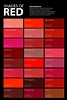 shades of red color palette poster | Shades of red color, Color ...