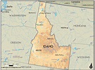 Geographical Map of Idaho and Idaho Geographical Maps