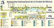 Mexico City airport map - Mexico City international airport map (Mexico)