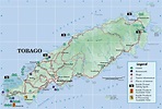 Large detailed road and tourist map of Tobago island. Tobago island ...