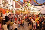 A popular ball in Santo António festivities in Lisbon, Portugal ...