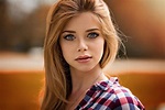 Blonde girl with beautiful blue eyes wallpapers and images - wallpapers ...